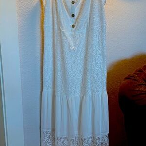 Elegant White Lace Dress